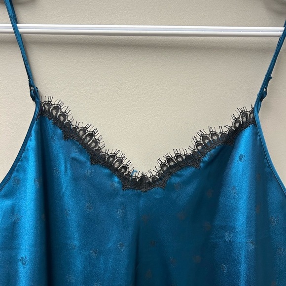 FM Lingerie Vintage Silk and Lace Slip Night Gown - Picture 2 of 4